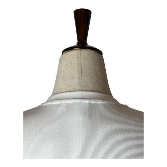 Aritzia TNA Tee Women XS White Ribbed‎ Knit Crew Neck Short Sleeve Baby Tee Crop - Picture 5 of 13